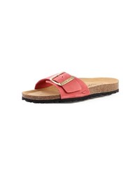 rote flache Sandalen aus Leder von camel active