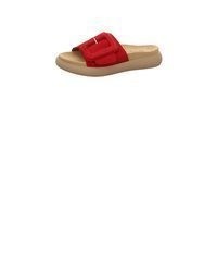 rote flache Sandalen aus Leder von Gabor