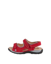 rote flache Sandalen aus Leder von Ganter