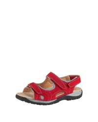 rote flache Sandalen aus Leder von Ganter