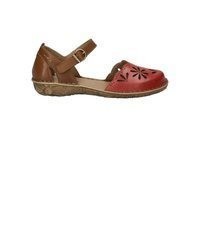 rote flache Sandalen aus Leder von Josef Seibel