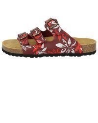 rote flache Sandalen aus Leder von Lico
