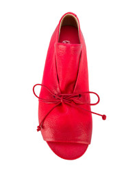 rote flache Sandalen aus Leder von Marsèll