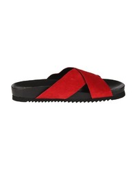 rote flache Sandalen aus Wildleder von Apple of Eden