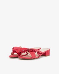 rote flache Sandalen aus Wildleder von Bianco