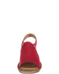 rote flache Sandalen aus Wildleder von Jenny