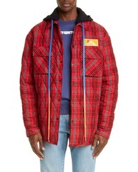 rote Flanell Shirtjacke