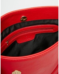 rote Clutch mit Fransen von Fiorelli