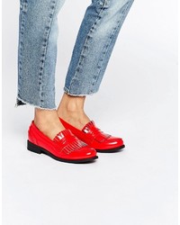 rote Slipper mit Fransen von Glamorous