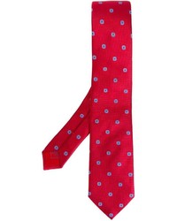 rote gepunktete Krawatte von Brioni