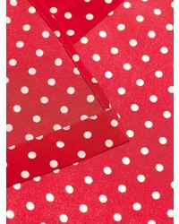 rote gepunktete Langarmbluse von RED Valentino