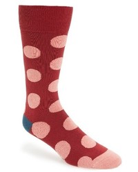rote gepunktete Socken