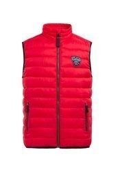 rote gesteppte ärmellose Jacke von Camp David