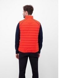 rote gesteppte ärmellose Jacke von LERROS