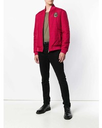 rote gesteppte Bomberjacke von Billionaire