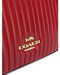 rote gesteppte Leder Umhängetasche von Coach