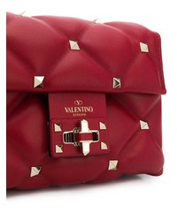 rote gesteppte Leder Umhängetasche von Valentino