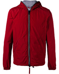 rote gesteppte leichte Jacke