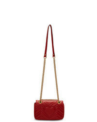 rote gesteppte Satchel-Tasche aus Leder von Gucci