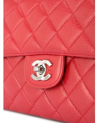 rote gesteppte Satchel-Tasche aus Leder von Chanel Vintage