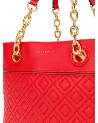 rote gesteppte Shopper Tasche aus Leder von Tory Burch