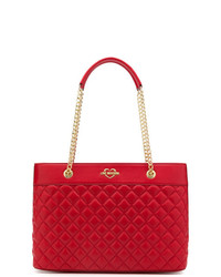 rote gesteppte Shopper Tasche aus Leder von Love Moschino