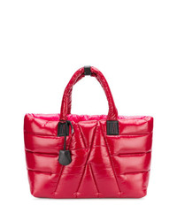 rote gesteppte Shopper Tasche aus Nylon von Moncler