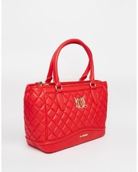 rote gesteppte Shopper Tasche von Love Moschino