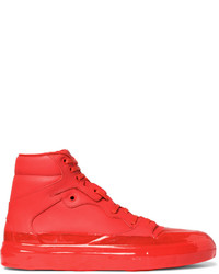 rote Gummi hohe Sneakers von Balenciaga