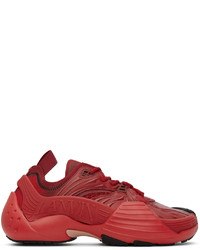 rote Gummi niedrige Sneakers von Lanvin