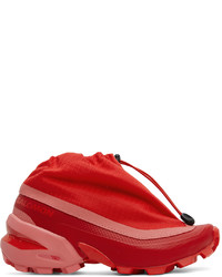 rote Gummi niedrige Sneakers von MM6 MAISON MARGIELA