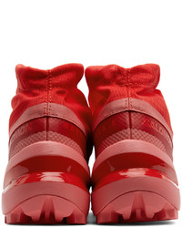 rote Gummi niedrige Sneakers von MM6 MAISON MARGIELA