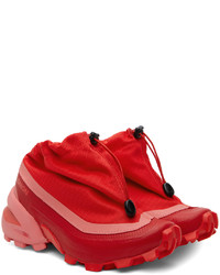 rote Gummi niedrige Sneakers von MM6 MAISON MARGIELA