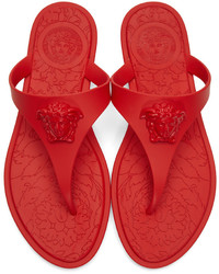 rote Gummi Sandalen von Versace