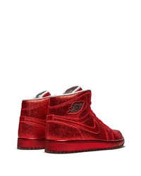 rote hohe Sneakers aus Leder von Jordan