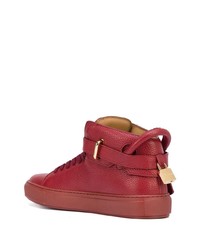 rote hohe Sneakers aus Leder von Buscemi