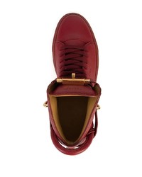 rote hohe Sneakers aus Leder von Buscemi