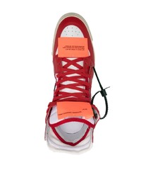 rote hohe Sneakers aus Leder von Off-White