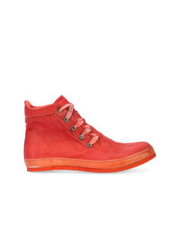 rote hohe Sneakers aus Leder von A Diciannoveventitre