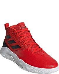 rote hohe Sneakers aus Leder von adidas