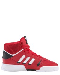 rote hohe Sneakers aus Leder von adidas Originals