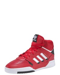 rote hohe Sneakers aus Leder von adidas Originals