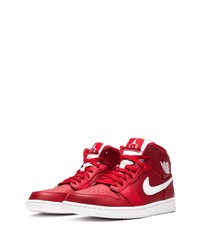 rote hohe Sneakers aus Leder von Jordan