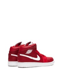 rote hohe Sneakers aus Leder von Jordan