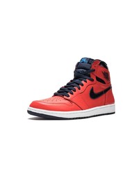 rote hohe Sneakers aus Leder von Jordan