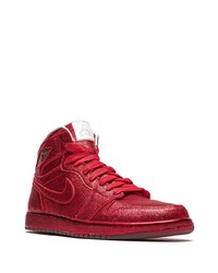 rote hohe Sneakers aus Leder von Jordan