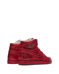 rote hohe Sneakers aus Leder von Jordan