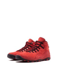 rote hohe Sneakers aus Leder von Jordan