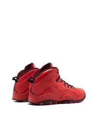 rote hohe Sneakers aus Leder von Jordan