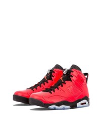 rote hohe Sneakers aus Leder von Jordan